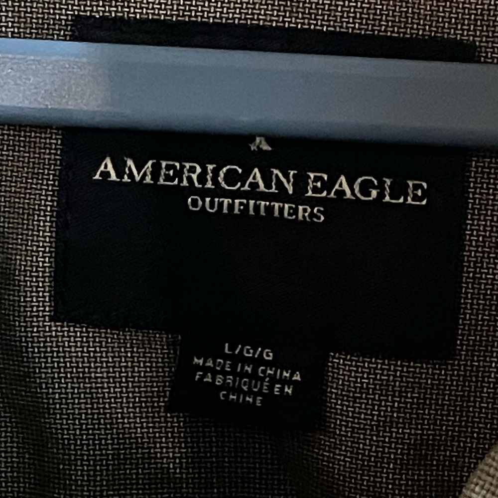 American Eagle Outfitters Dark Gray Casual Shirt - Picture 4 of 8